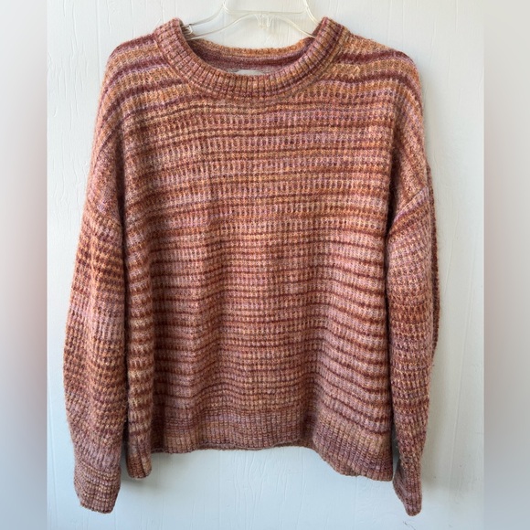 EVERLANE Cocoon Crew Neck Alpaca Sweater - Red Tonal (size XL) - Picture 3 of 13